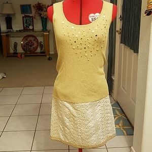 Gold tank top